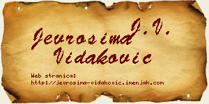 Jevrosima Vidaković vizit kartica